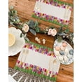 thumbnail image 4 of Easter Placemats Set of 6, Tulip Flowers Placemat for Dining Table Decorations, Spring Flowers Place Mats, Spring Table Mats for Kitchen Dinner Seasonal Holiday Party Decor, 4 of 6