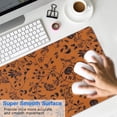 thumbnail image 4 of Long Mouse Pads for Desk,Halloween Floral Pumpkin Pattern Desk Mats on Top Of Desks, Desk Mouse Pad Extra Large with 3mm Non-Slip Base and Stitched Edge for Gaming,Office,Work,Home 31.5x15.7in, 4 of 5