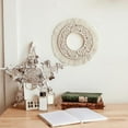 thumbnail image 5 of Takyoo Handmade Woven Macrame Wall Hanging Round Tapestry Decoration Living Room Home Decor Art, 5 of 7