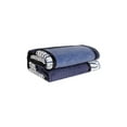 thumbnail image 2 of Couverture en Molleton à Carreaux, Staron 2026 Couvre-Lit en Flanelle Douce et Chaude Imprimée, Drap de Lit Double pour Dortoir Lavable à la Machine Séchage Rapide, Bleu Marine, 2 of 6