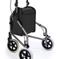 thumbnail image 3 of Lumex 609201P 3 Wheel Cruiser Lightweight Rollator, Pewter Metallic, 3 of 6