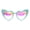 Blue, variant on Kaleidoscope Lens Glasses Heart Shape Festival Party Novelty Glasses Black