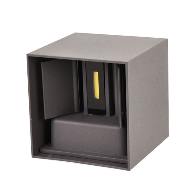 Mistaha Adjustable Light Cube Grey LED Wall Lamp Waterproof Modern Outdoor Indoor