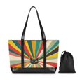 thumbnail image 7 of FORMRS Canvas Laptop Tote Bag for Women with 15.6" Computer Compartments Shoulder Handbag, Colorful Cat, 7 of 7