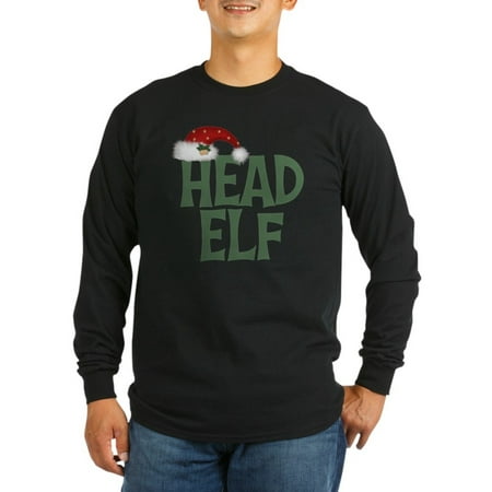 CafePress - Head Elf - Long Sleeve Dark T-Shirt