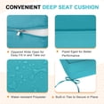 thumbnail image 5 of EAGLE PEAK Outdoor Deep Seat Patio Seat Cushion Set, 2-Piece Back Chair Cushion, Set of 1, Blue, 5 of 7