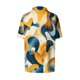 thumbnail image 5 of Blusas para las mujeres Casual manga corta impreso botón de bolsillo delantero Tops suave poliéster primavera verano camisetas de moda, 5 of 7