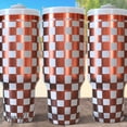 thumbnail image 2 of Star Mug Gingham Pattern 40Oz Tumbler , 40Oz Quencher Checkerboard Tumbler-, - Tumbler With Handle, To-Go Coffee Mug 40oz, 2 of 4