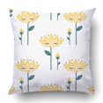 thumbnail image 1 of BSDHOME Cute Flowers Pattern On White Yellow Cartoon Child Drawing Style Design Pillowcase Cover Cushion 18x18 inch, 1 of 1