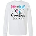 thumbnail image 3 of Inktastic Pink or Blue Grandma Loves You Long Sleeve T-Shirt, 3 of 5