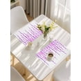 thumbnail image 5 of Purple Polka Dots Placemats Set of 4, Vintage Abstract Art Watercolor Placemats for Dining Table, Place Mats for Kitchen Tabletop, Waterproof Wipeable Dining Table Mats Set, 5 of 9
