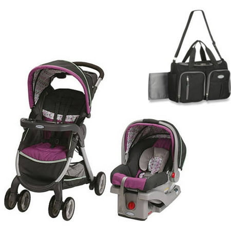 Graco FastAction Fold Sport Click Connect Travel System, Nyssa save 15% on Graco Duffle Diaper Bag