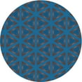 thumbnail image 1 of Ahgly Company Indoor Round Patterned Blue Dress Blue Area Rugs, 3' Round, 1 of 6