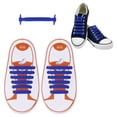 thumbnail image 2 of Coofit 12 Pcs Set Bright Color Lazy No Tie Silicone Shoe Laces for Kids (Blue), 2 of 2
