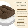 thumbnail image 3 of Chair Cushions for Dining Chairs Set of 4 Office Chair Cushion 18x18x3 Inches Kitchen Chair Pads Soft and Comfortable Seat Cushion with Ties and Non Slip Backing, Coffee, 3 of 6