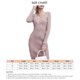 thumbnail image 5 of Vestido ajustado de manga larga color caqui para mujer, talla L, vestido de punto con escote en V y detalle de encaje, 5 of 5