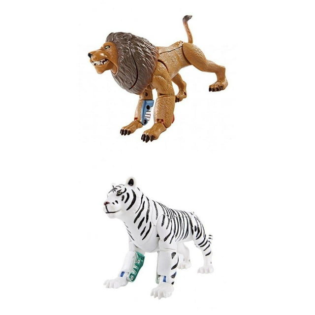 Figuras de animales Zulema 2/set león y tigres juguete de transformación