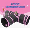 thumbnail image 1 of Cat Tunnel 3 Way Pet Play Tunnel Collapsible Tunnel Toy for Cats Dogs Rabbits Pets, 1 of 6