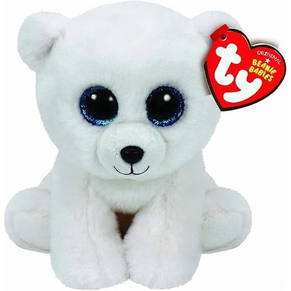 Ty Beanie Babies - ARCTIC  Polar Bear (Regular Size 6" Plush)(BONUS 1 TY CARD & 1 FUN CHOPS)