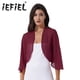thumbnail image 2 of Cárdigan de gasa de manga 3/4 para mujer, bolero elegante de verano para boda, bolero de novia, chal largo, para noche, 2 of 5
