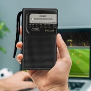 Coby Pocket Size AM/FM Radio, Black 1 Each