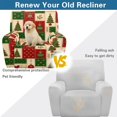 thumbnail image 4 of Cugasmaru Vintage Patchwork Recliner Seat Cover Lazy Boy Chair Covers for Reclining Chair Couch Soft Furniture Protector 4-Pieces Covers with Elastic Slipcovers for Winter Holiday Decor, 4 of 7