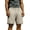 (New27)Khaki, variant on Thousandth Men's Lightweight Fashionable Zipper Multi Pocket Breathable Hiking Cargo Shorts Plus Size Drawstring Running Pants Bandage Elastic Waist Casual Shorts