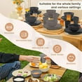 thumbnail image 6 of Homienly Kitchen 40-Piece Wheat Straw Dinnerware Set, Service for 8, Plates, Bowls & Cups, Microwave & Dishwasher Safe, Grey Stone, 6 of 8