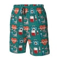thumbnail image 4 of Logiee Medical Elements Print Mens Swim Trunks Quick Dry Board Shorts,Breathable Hawaii Beach Shorts Swimwear Bathing Suits-XX-Large, 4 of 6