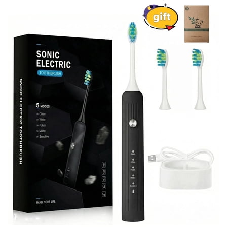 GUFICLE Rechargeable Sonic Toothbrush for Adults Magnetic Levitation Tech, 70-Day Power Roman Column Design Black