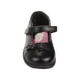 thumbnail image 5 of Petalia Girls' Faux Leather Floral Detail Hook & Loop Tween School Shoes - Black, 4, 5 of 6