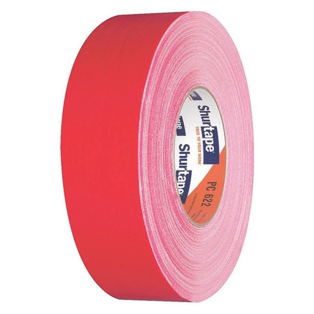Shurtape Duct Tape, Red, 60-1/8 yd L, 1-7/8 in W 201153