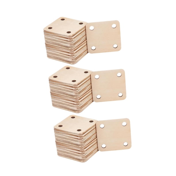 Tarjetas de tejido Herramientas de tejido 2x2 pulgadas Juego de tarjetas de telar de madera de superficie lisa hechas a mano 36 piezas
