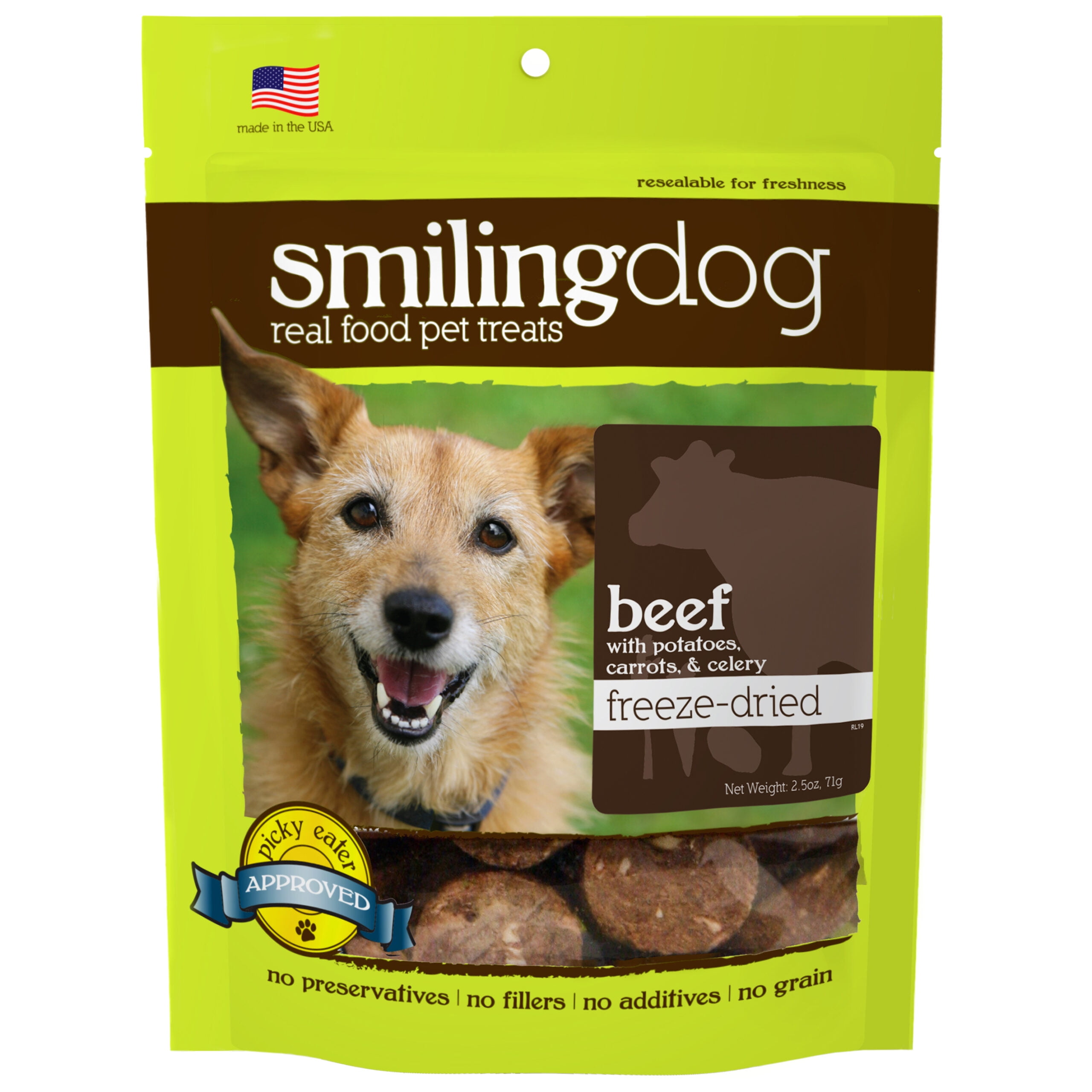 smiling dog food topper