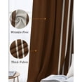 thumbnail image 3 of Brown Beige Striped Blackout Curtains for Bedroom Living Room Darkening Curtains 84 Inch Length 2 Panels Set Modern Farmhouse Retro Lines Window Curtain Window Treatment Grommet Drapes 52"x84", 3 of 9