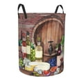 thumbnail image 2 of Haiem Bottle Glass Red Wine Laundry Basket, Laundry Hamper, Collapsible Laundry Baskets, Dirty Clothes Hamper, Waterproof with Handles for College Dorm, Family-Small, 2 of 8