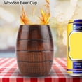 thumbnail image 4 of Vaso de cerveza de madera natural, retro, de gran capacidad, para té, leche, zumo, clásico, de madera, 4 of 11