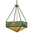 thumbnail image 4 of Meyda Tiffany 120380 18" Square Lone Bear & Wolf Inverted Pendant - Copper, 4 of 5