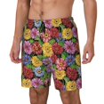 thumbnail image 2 of Uemuo Daisies Flowers Pattern Mens Swim Trunks Quick Dry Board Shorts with Mesh Lining, Stretch Beach Shorts Quick Dry No-Chafing Board Shorts-3X-Large, 2 of 9