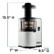 Omega Juicers Cold Press 150 W 30 fl oz 3-Speed Masticating Juicer, Silver