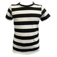 thumbnail image 3 of Youth Boys Cotton Long Sleeve Crew Neck Tee Shirts, Black/White (Short Sleeve), Youth Small, 3 of 9