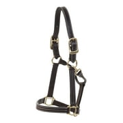 Huntley Equestrian Premium Leather Halter with Snap (Full, Triple Stitched)