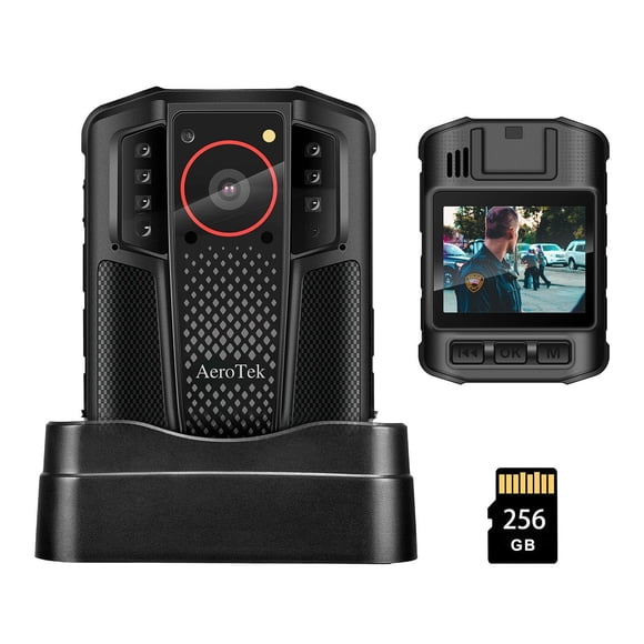 Cámara Corporal AeroTek T05 4K GPS Visión Nocturna 256GB