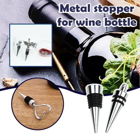 

WGOUP Animal Wine Stopper Metal Silicone Simulation Animal Head Wine Bottle Stopper One Size(Buy 2 Get 1 Free)