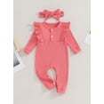 thumbnail image 2 of Faithtur Bébé Fille Tenue de Chute, Manches Longues Col Rond avec Bandeau Vêtements pour Bébé, 2 of 8