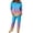 Light Blue, variant on 2 Piece Sets for Women Tie Dye Loungewear Set Crew Neck Long Sleeve Top Drawstring Wide Leg Pants Soft Casual Pajamas Matching Outfit