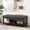 Dark Gray, variant on Leumius Upholstered Linen Bench with Storage Shelf, Solid Wood Spindle Legs Accent Furniture Tufted Ottoman Bench for Bedroom Entryway Living Room Ivory