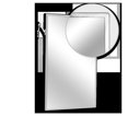 thumbnail image 1 of AJW U702PM-1836 Adjustable Tilt Angle Frame Mirror, Plastic Acrylic Surface - 18 W X 36 H In., 1 of 1