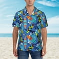 thumbnail image 4 of Balery Hawaiian Style Print Men's Hawaiian Shirts Short Sleeve Beach Shirt Relaxed Fit Vacation Button Down Shirts-XX-Large, 4 of 9