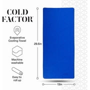 Cold Factor Instant Cooling PVA Towel - Blue, 29.5 x 13